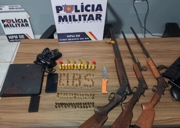 Ação da Polícia Militar retira armas e quase 100 munições de circulação em Itiquira